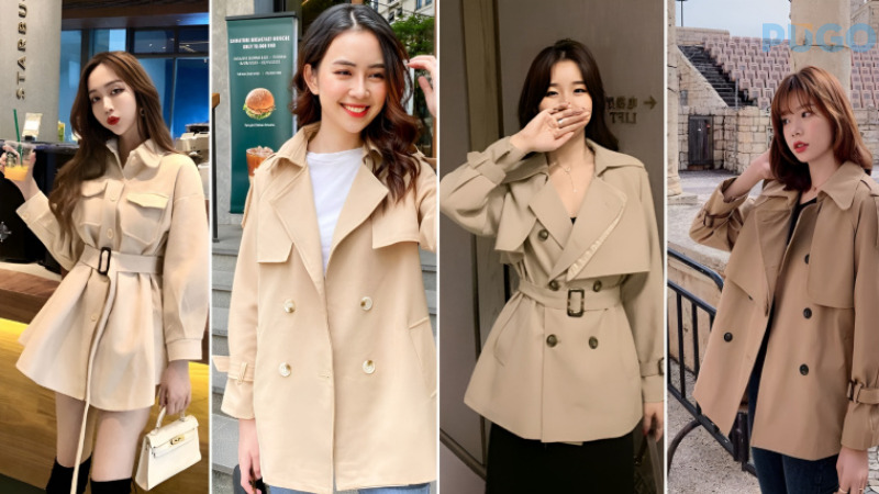 Áo măng tô nữ dáng ngắn Áo măng tô nữ dáng ngắn