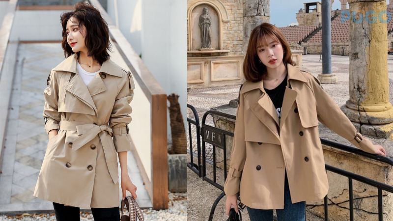 Áo măng tô nữ vải kaki Áo măng tô nữ vải kaki