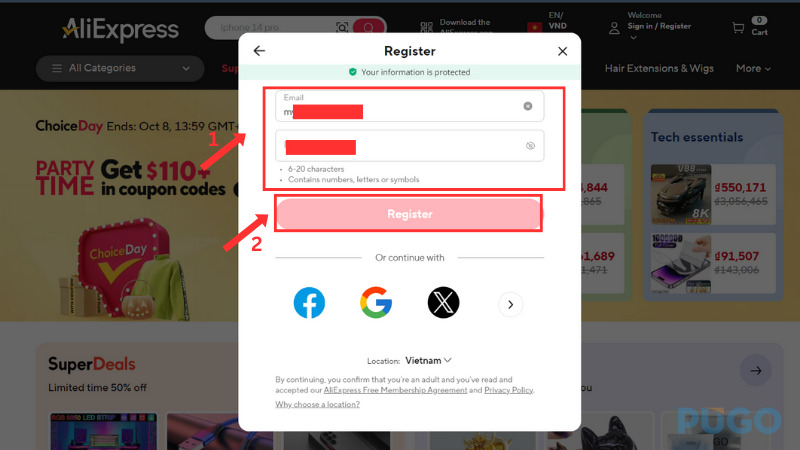 Nhập email và mật khẩu Nhập email và mật khẩu