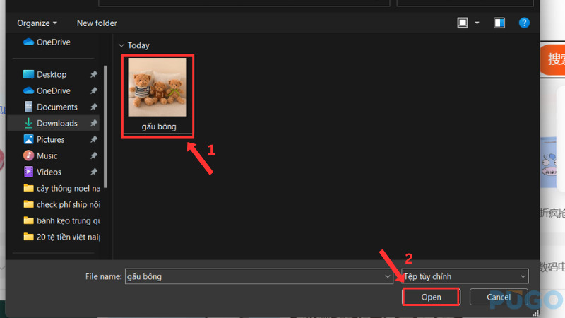 Chọn hình ảnh sản phẩm