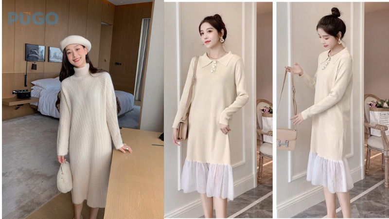 Đầm bầu dành cho mùa đông