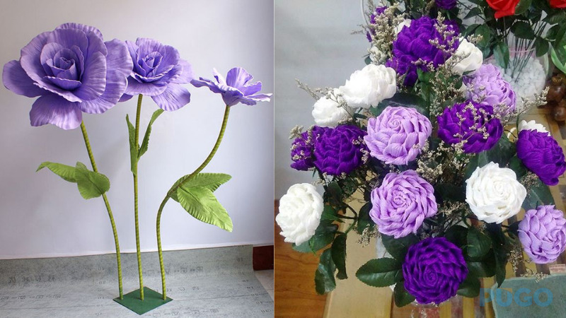 Hoa giả cao cấp làm từ giấy tinh xảo