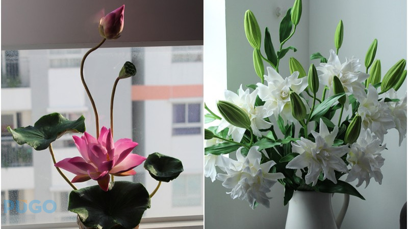 Hoa giả cap cấp làm từ gốm sứ