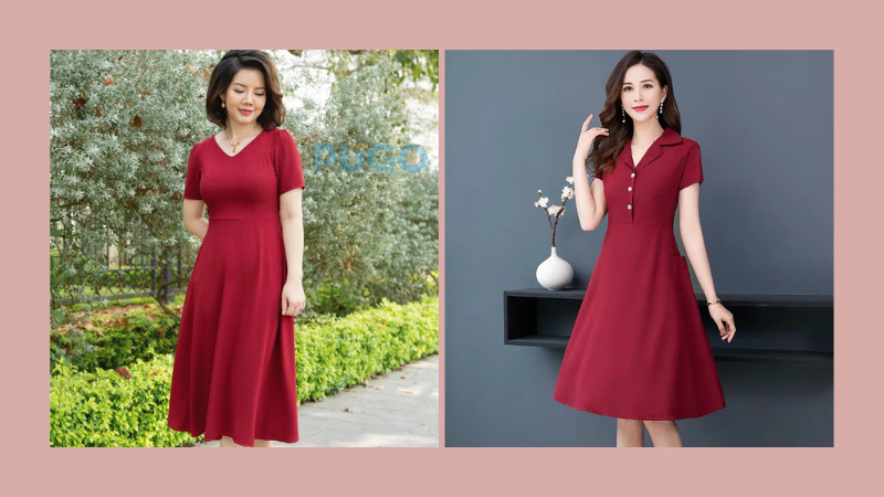 Đầm trung niên xòe nhẹ nhàng