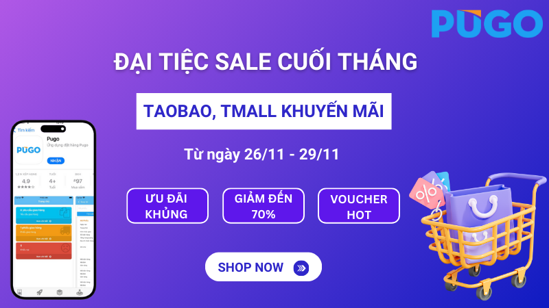 Đại Tiệc Taobao, Tmall Cuối Tháng - Sale Khủng Giảm Tới 70% Đại Tiệc Taobao, Tmall Cuối Tháng - Sale Khủng Giảm Tới 70%