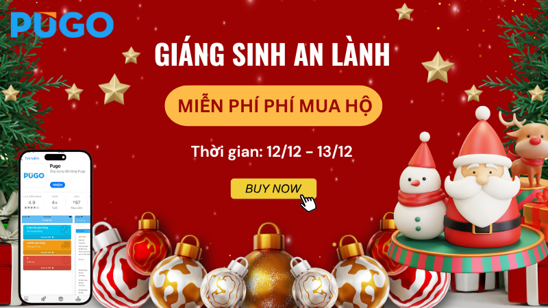 Giáng Sinh Rộn Ràng - Pugo Miễn Phí 100% Phí Mua Hàng