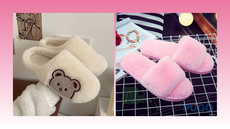 Dép đi trong nhà lông mềm Dép đi trong nhà lông mềm
