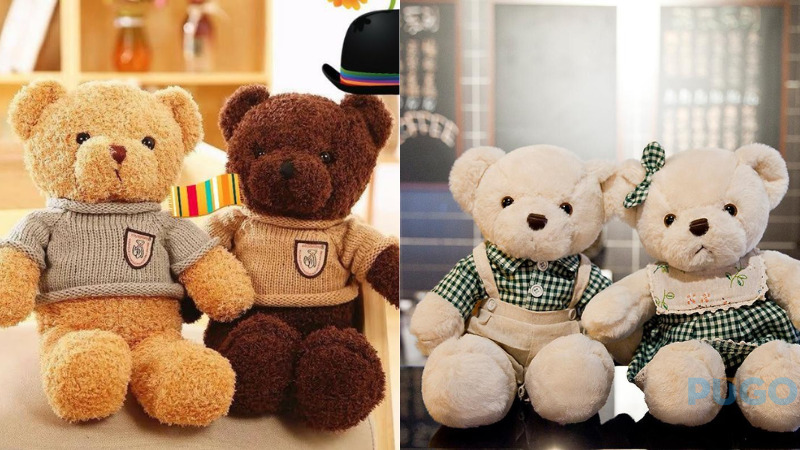 Gấu bông dễ thương là vật trang trí bắt mắt