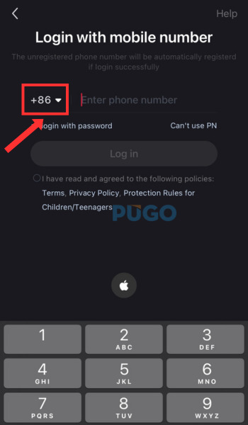 Bấm đổi mã vùng