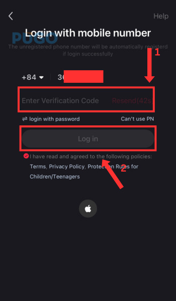 Nhập mã xác nhận
