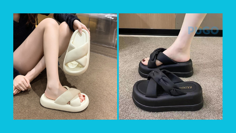 Dép bánh mì quai chéo