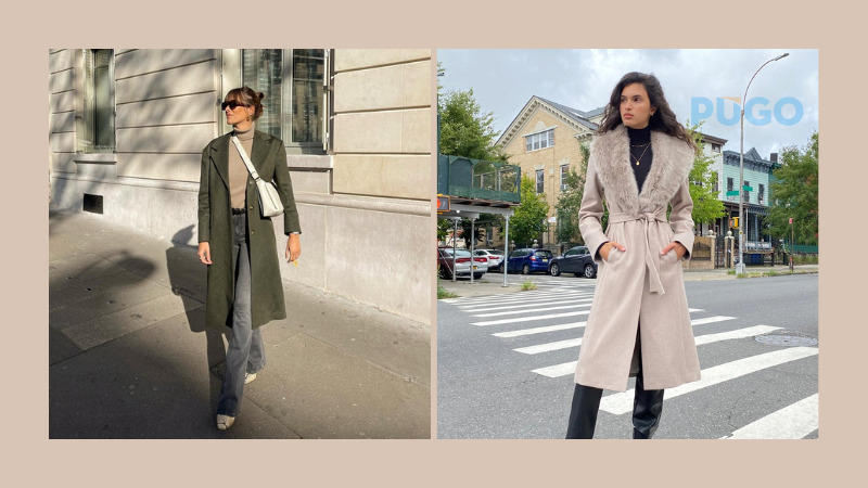 Áo giữ nhiệt nữ phối với áo khoác dạ