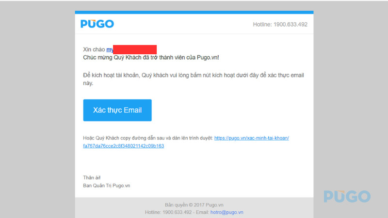 Xác nhận để hoàn tất đăng ký