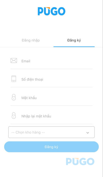 Đăng ký tài khoản Pugo trên điện thoại
