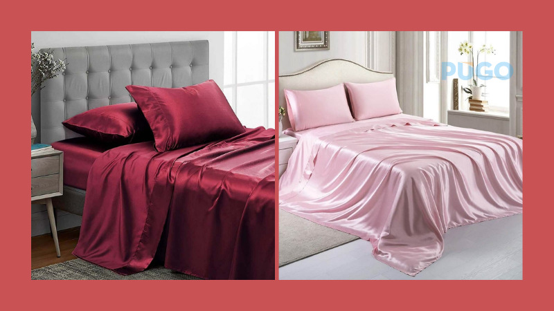 Ga trải giường lụa satin sang trọng Ga trải giường lụa satin sang trọng