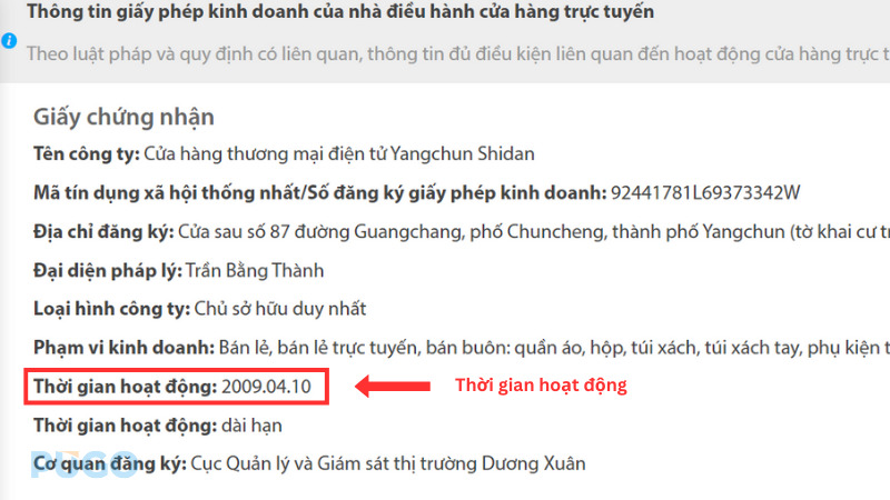 Các thông tin khác về shop Các thông tin khác về shop