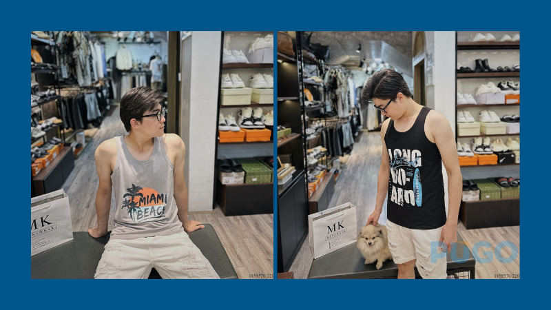 Áo ba lỗ in họa tiết