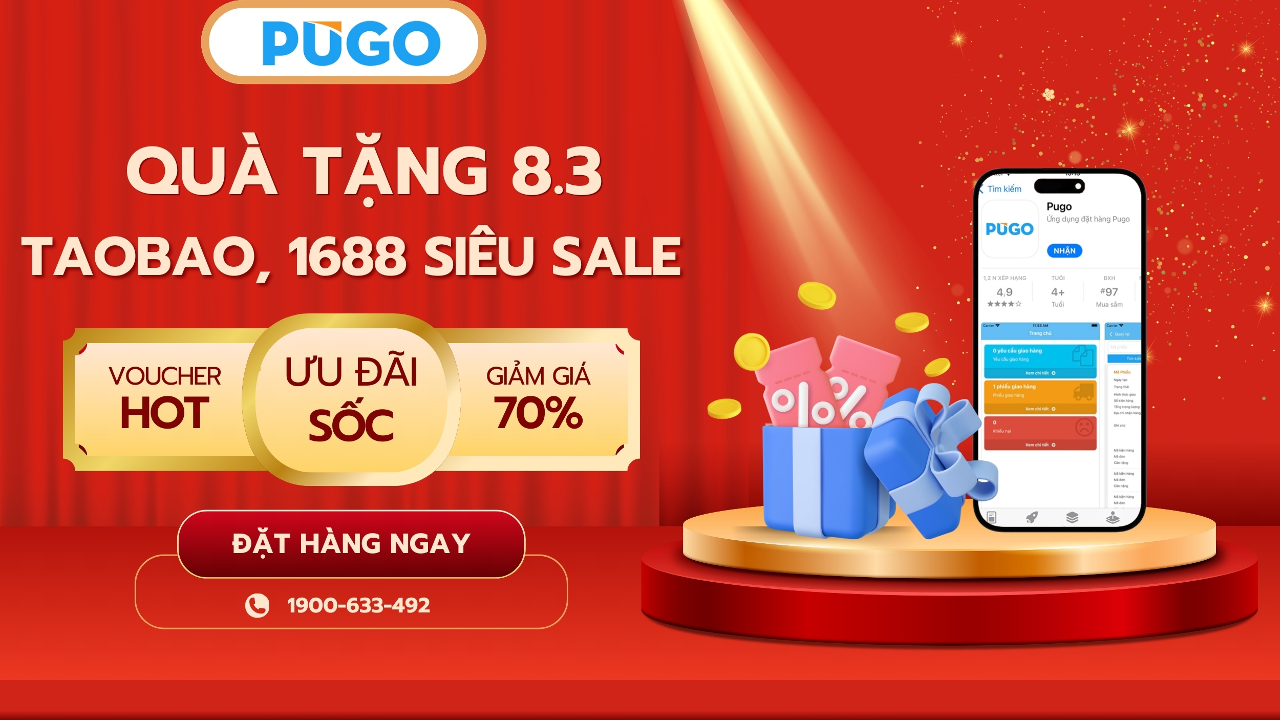 8/3 Sale Đậm Đà – Taobao, 1688 Ưu Đãi 70% Kèm Voucher Hấp Dẫn! 8/3 Sale Đậm Đà – Taobao, 1688 Ưu Đãi 70% Kèm Voucher Hấp Dẫn!