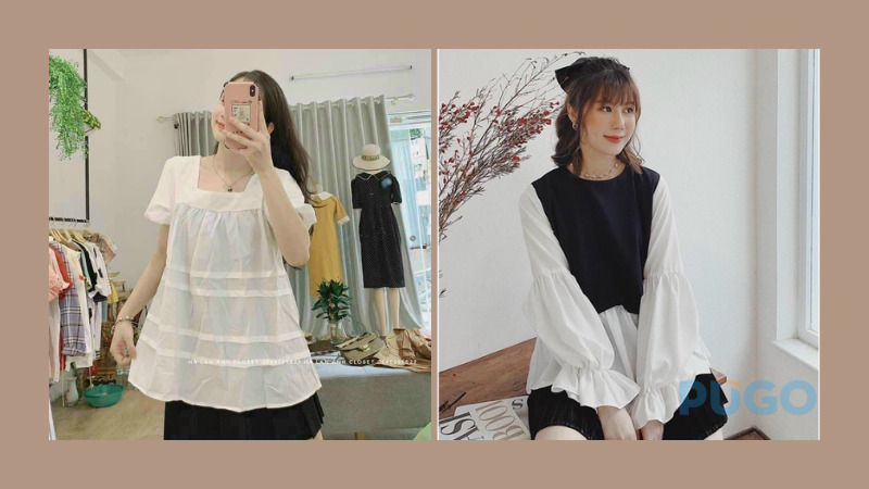 Áo bầu không cổ Áo bầu không cổ