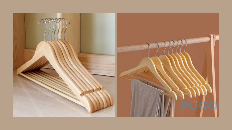 Móc treo quần áo bằng gỗ tự nhiên Móc treo quần áo bằng gỗ tự nhiên