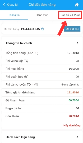 Trao đổi với Pugo