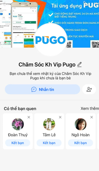 Zalo nhân viên chăm sóc 