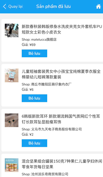 Sản phẩm đã lưu