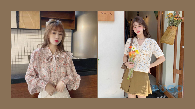 Sơ mi nữ họa tiết hoa nhí Sơ mi nữ họa tiết hoa nhí