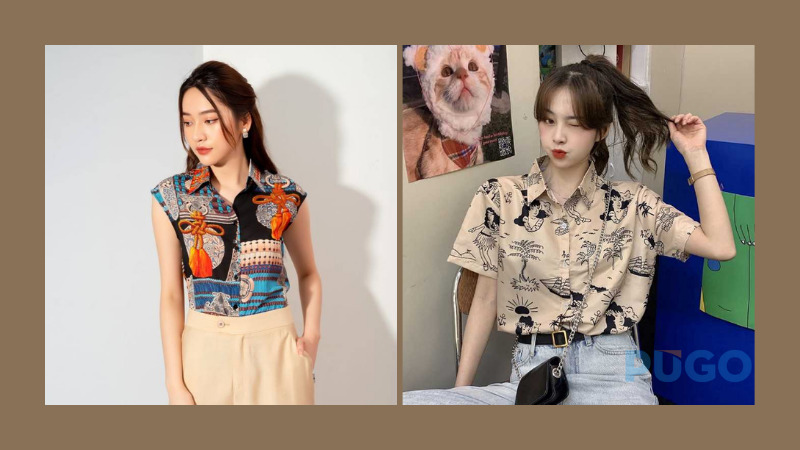 Sơ mi in họa tiết tranh vẽ Sơ mi in họa tiết tranh vẽ