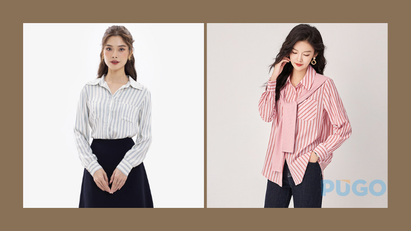 Sơ mi họa tiết kẻ sọc Sơ mi họa tiết kẻ sọc