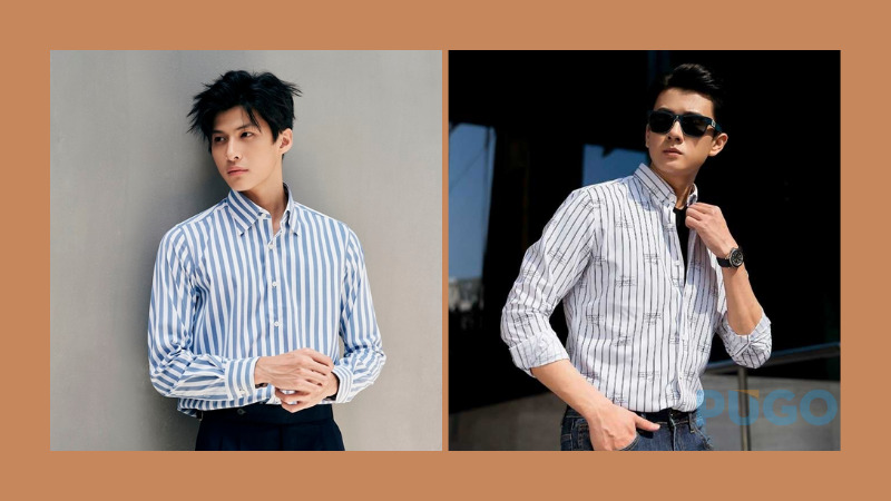 Áo sơ mi họa tiết kẻ sọc Áo sơ mi họa tiết kẻ sọc