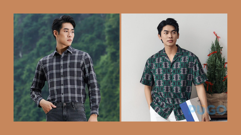 Áo sơ mi họa tiết hình học Áo sơ mi họa tiết hình học