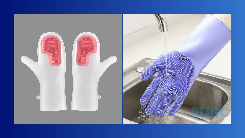 Găng tay rửa bát tích hợp bàn chải