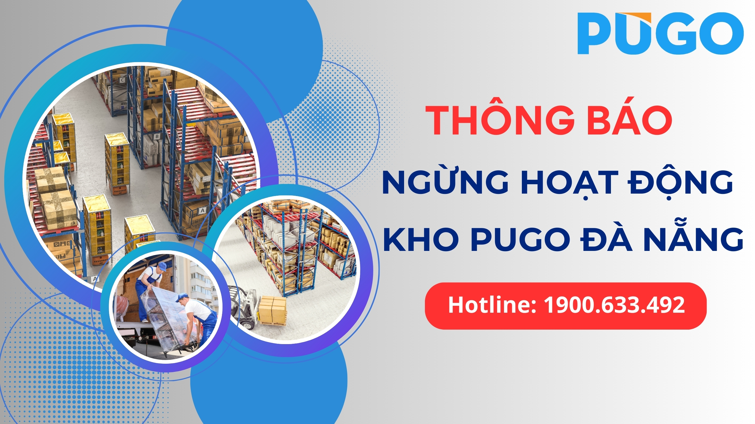 Thông báo ngừng hoạt động kho Pugo Đà Nẵng
