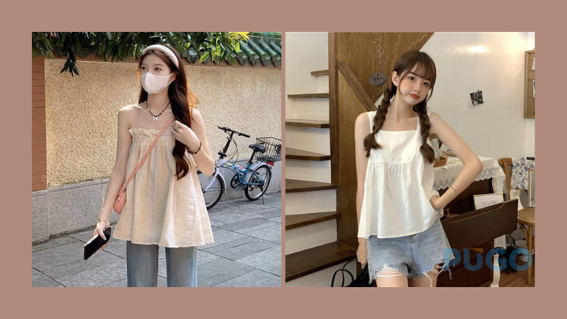 Áo 2 dây babydoll Áo 2 dây babydoll