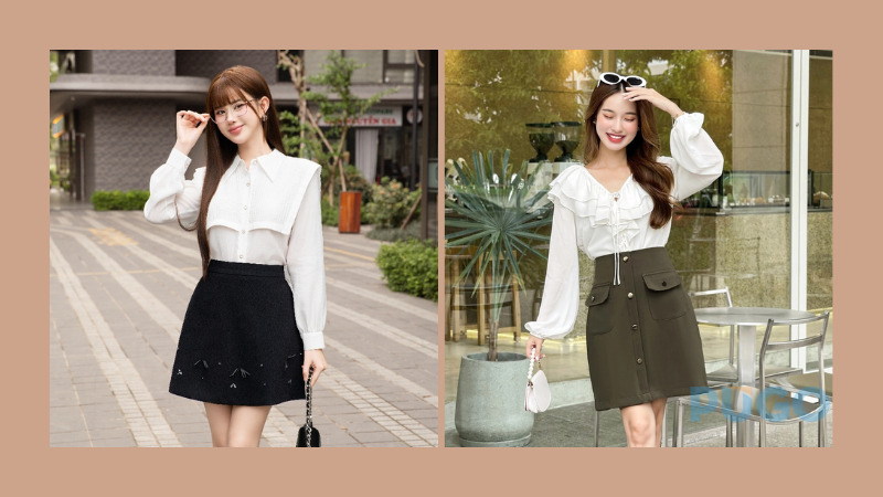 Chân váy chữ A dáng ngắn Chân váy chữ A dáng ngắn