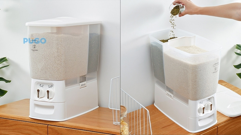 Cấu tạo của thùng gạo thông minh Trung Quốc Cấu tạo của thùng gạo thông minh Trung Quốc