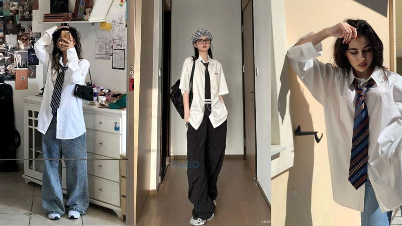 Phối với áo sơ mi trắng Phối với áo sơ mi trắng