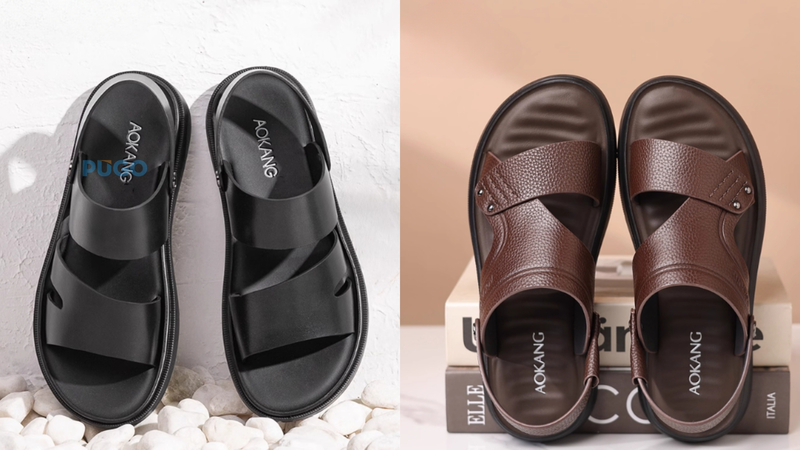 Dép da Aokang