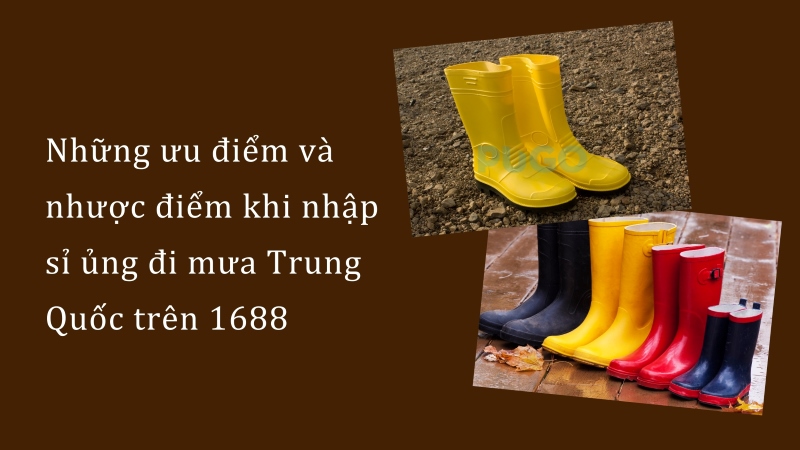 Những ưu điểm và nhược điểm khi nhập sỉ ủng đi mưa Trung Quốc trên 1688